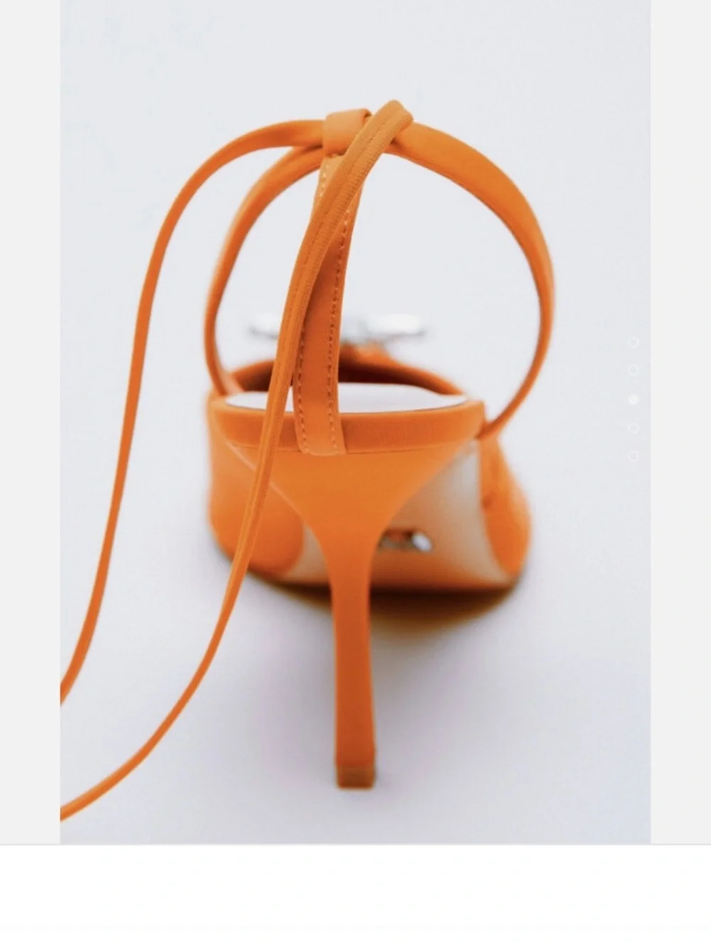 STUNNING New Zara Rhinstone Embellished Strappy Pointed Toes Heels. Sz 38/7.5/8 - Picture 3 of 16